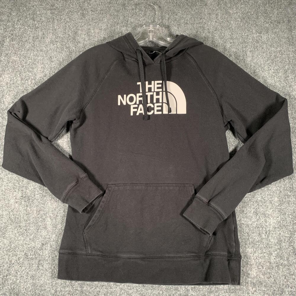 The North Face Hoodie Womens Medium Black Pullover Fleece Kangaroo Sweatshirt